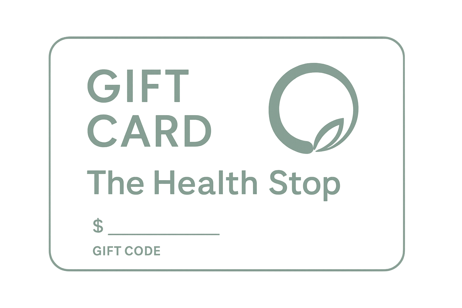 The Health Stop gift card - no background